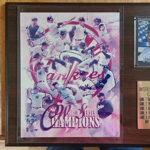 2000 Yankees World Series Plaque with MVP card